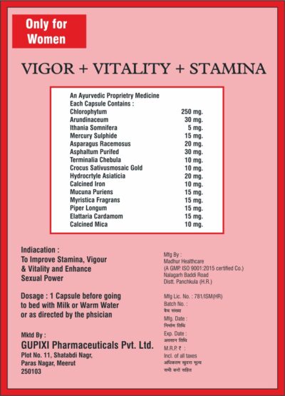 Vigour Vitality Stamina only Women - Image 3